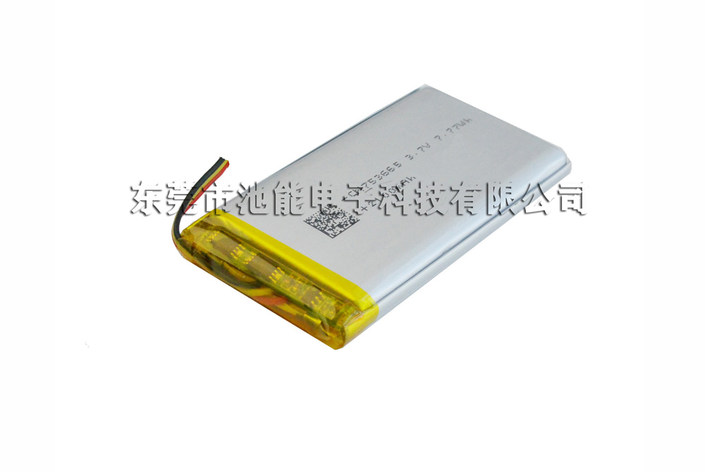 高溫聚合物鋰電池753665 3.7V2100mAh